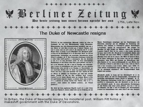 Rezignace Duke of Newcastle